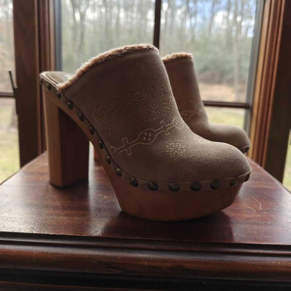 Jeffrey Campbell woodies clogs sz39
